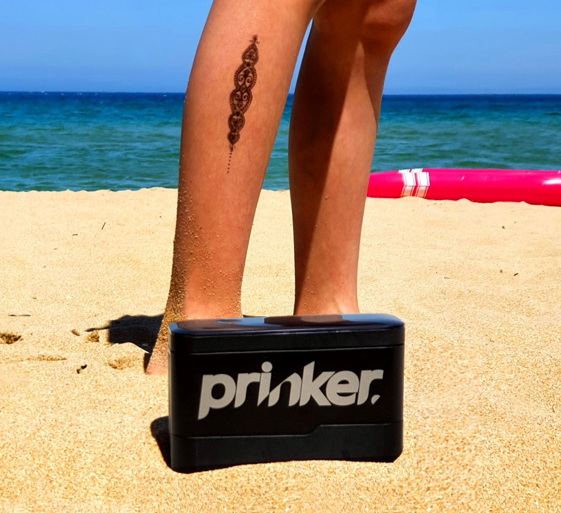 Prinker S Temporary Tattoo Device Package for Your Instant Custom Tattoos with Premium Cosmetic Black Ink - Compatible w/iOS & Android devices